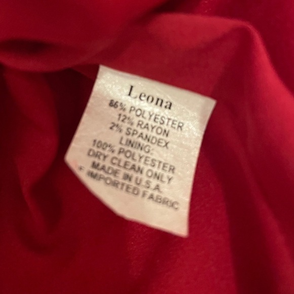 𝅺LEONA Red Fit and Flare Dress - Picture 2 of 9